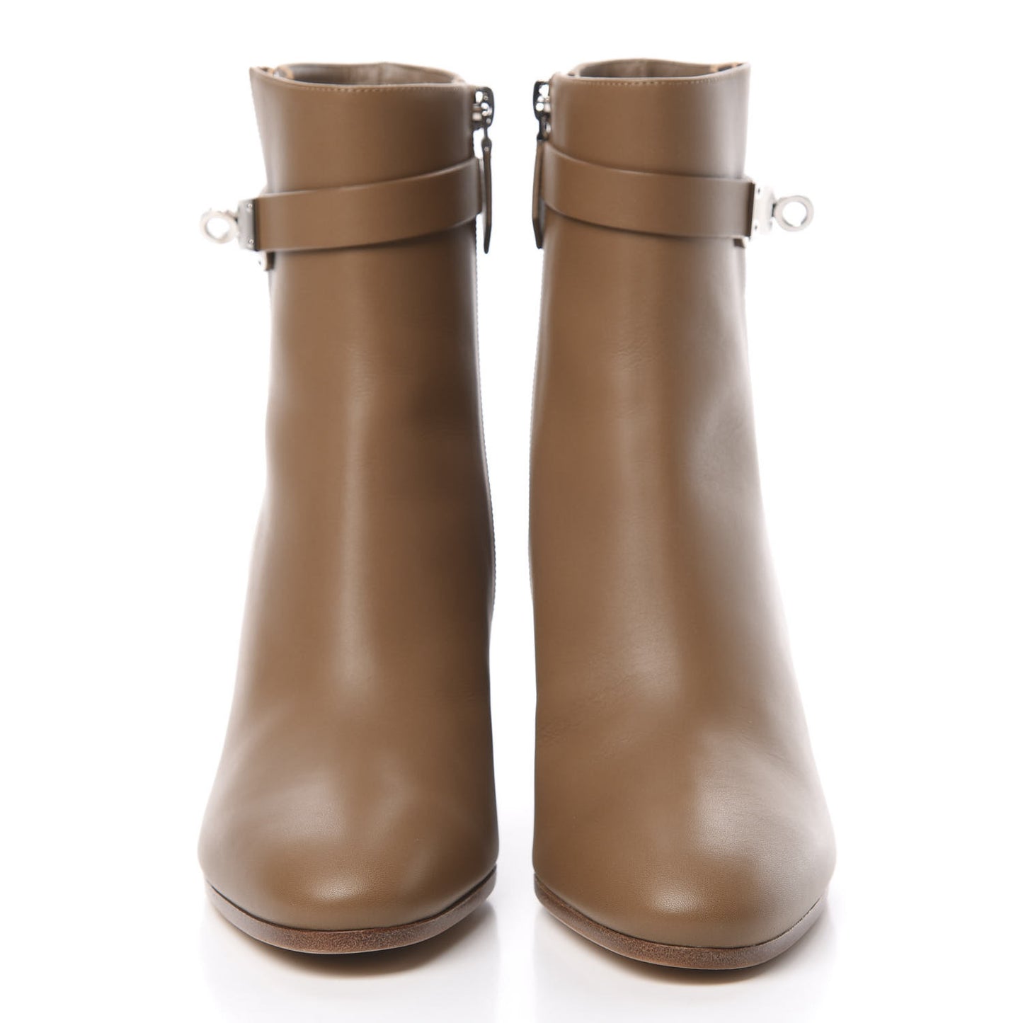 Calfskin Saint Germain Ankle Boots 37 Brun Fume