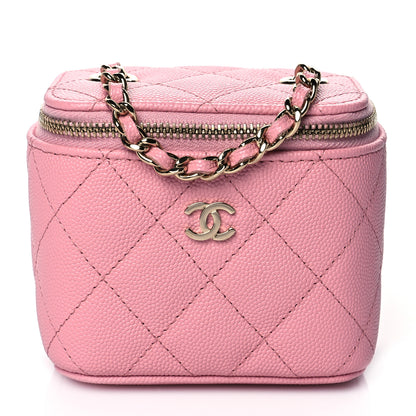 Chanel Caviar Quilted Mini Vanity Case With Chain Light Pink 1 of 10