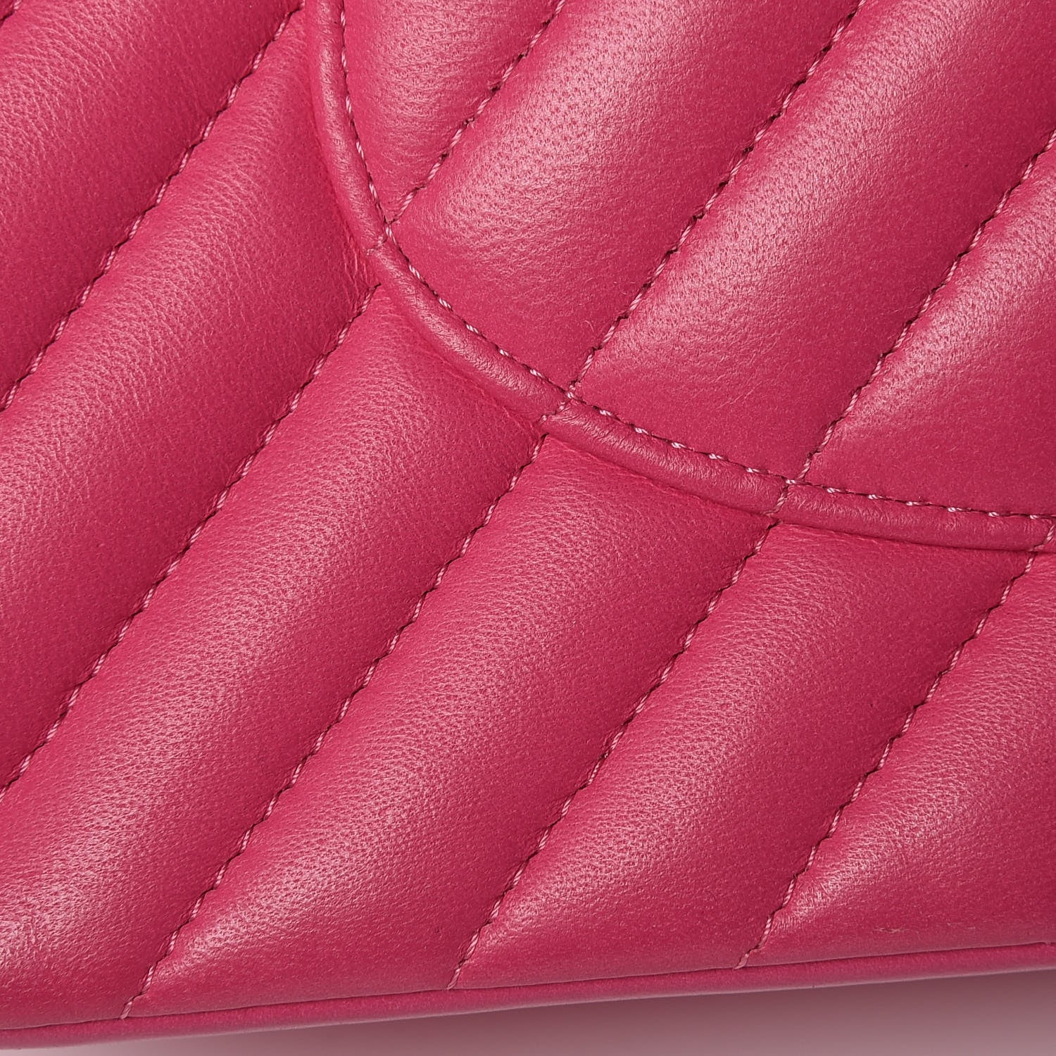 Chanel Lambskin Chevron Quilted Medium Double Flap Pink 12 of 18