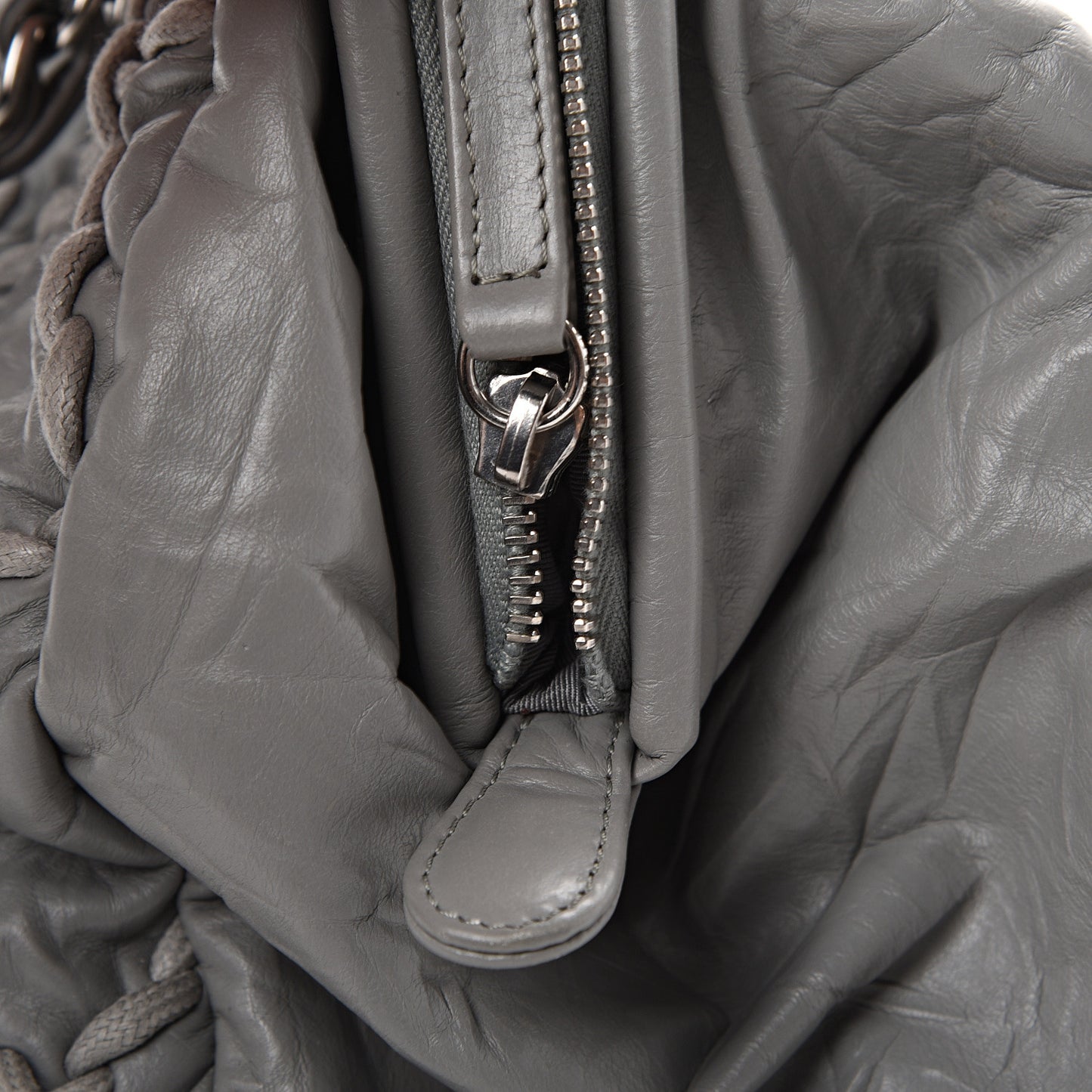 Calfskin Ultra Stitch Bowler Grey
