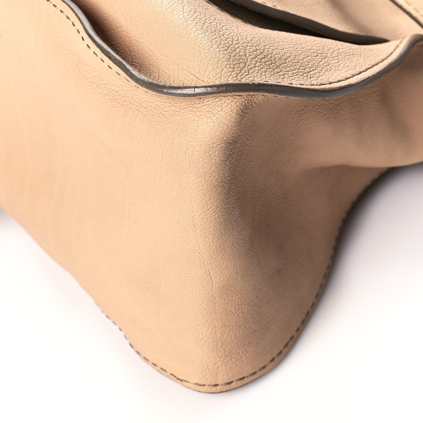 Calfskin Medium Marcie Nude Satchel Natural