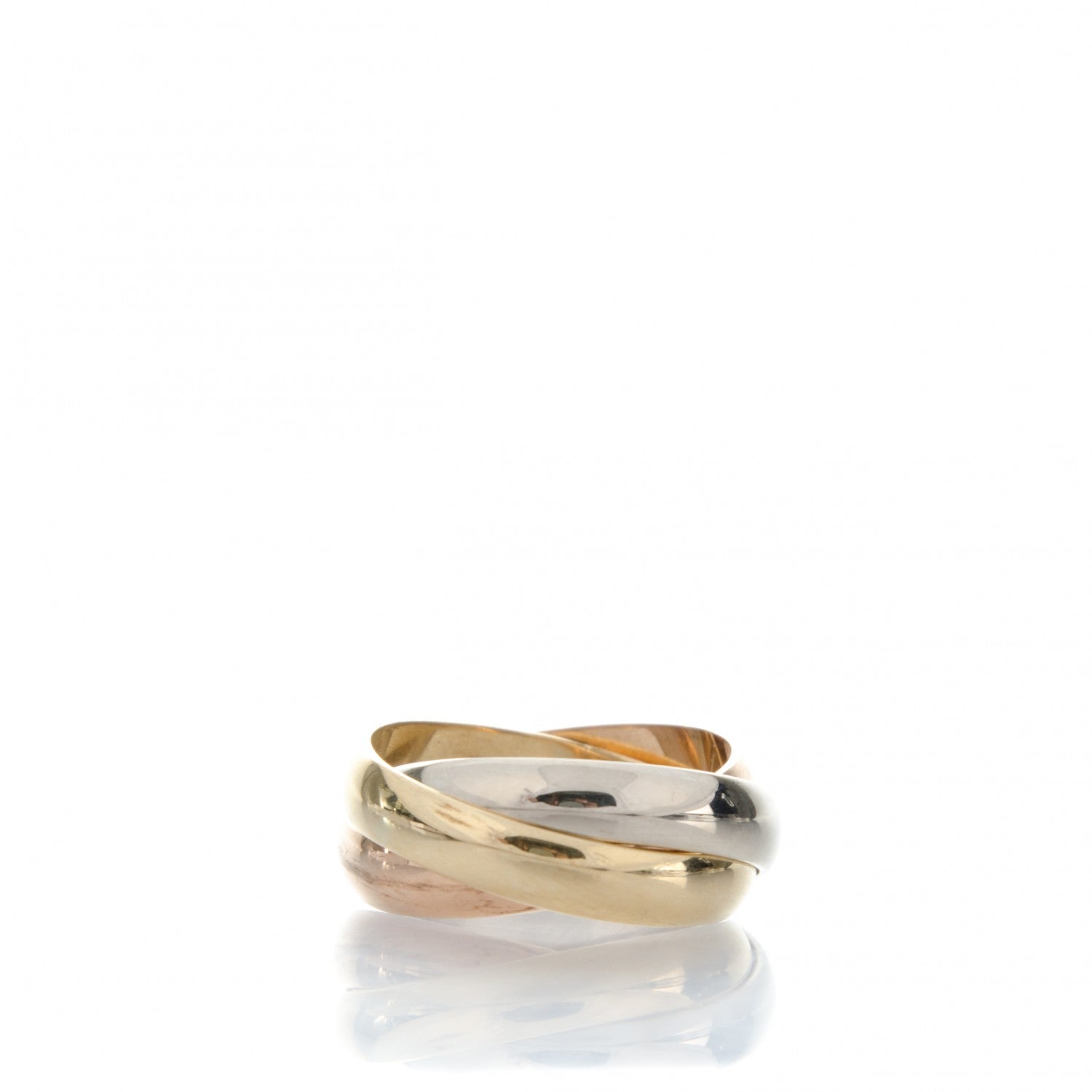 Cartier 18K Pink Yellow White Gold Les Must De Trinity Ring 47 4 3 of 4