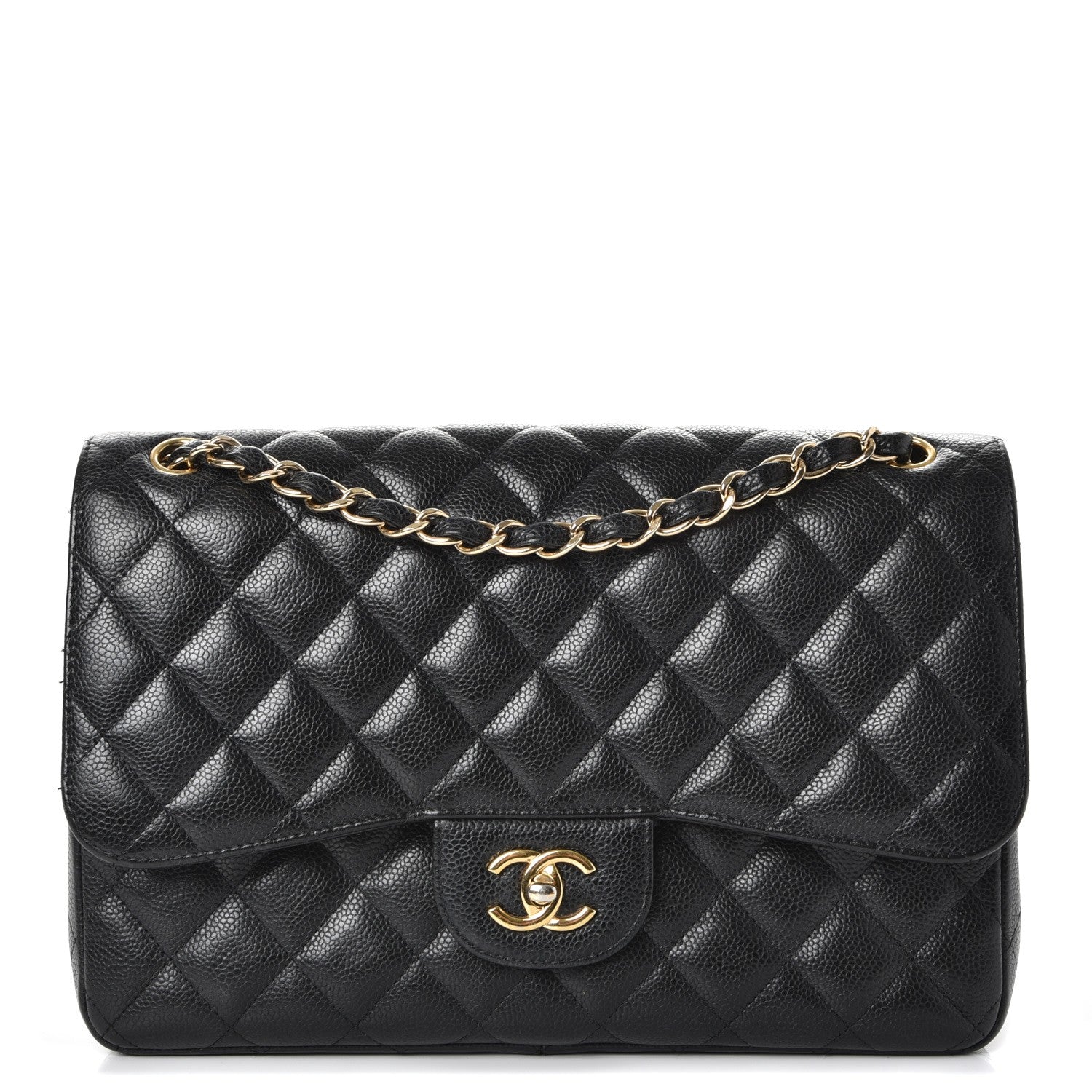 Chanel Caviar Quilted Jumbo Double Flap Black 1 of 9
