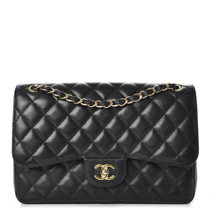 Chanel Caviar Quilted Jumbo Double Flap Black 1 of 9