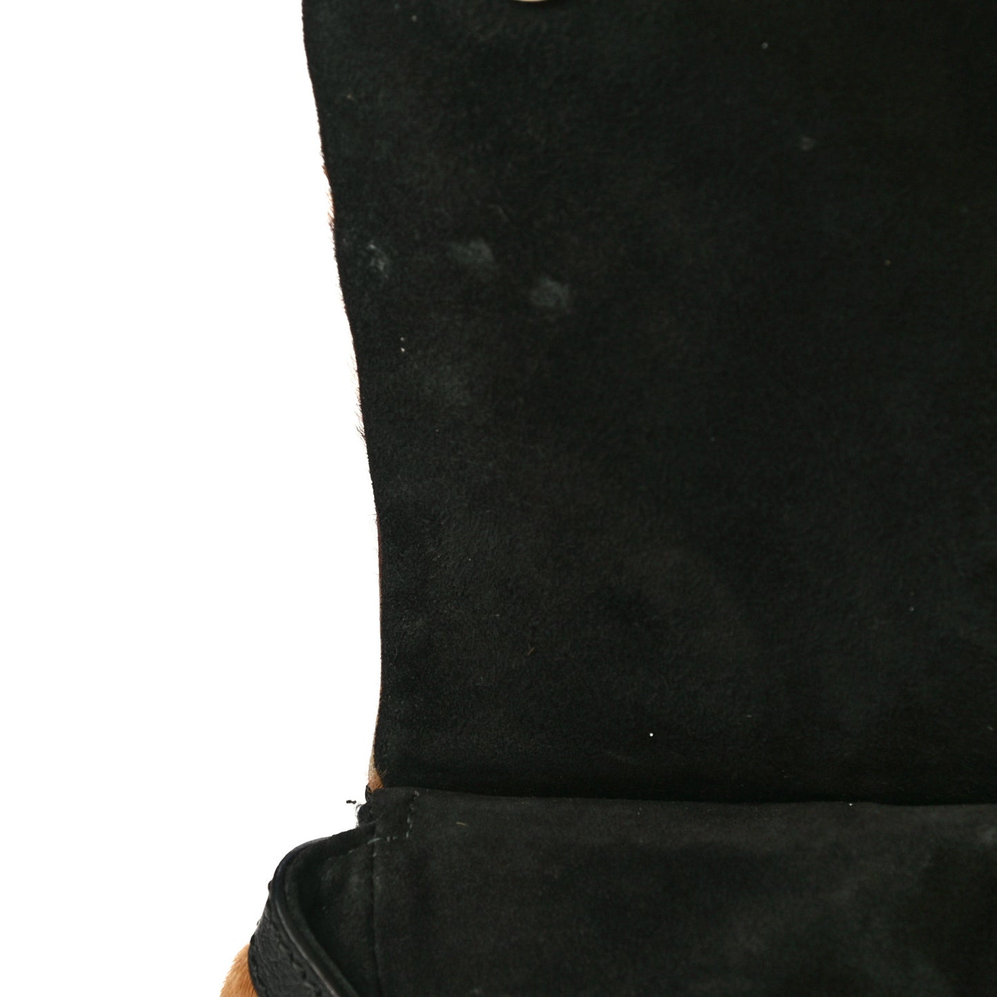 Calf Hair Leopard Print Knit Miss Sicily Satchel Black Naturale