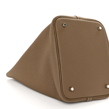 Hermes Taurillon Clemence Picotin Lock 22 MM Etoupe 9 of 10