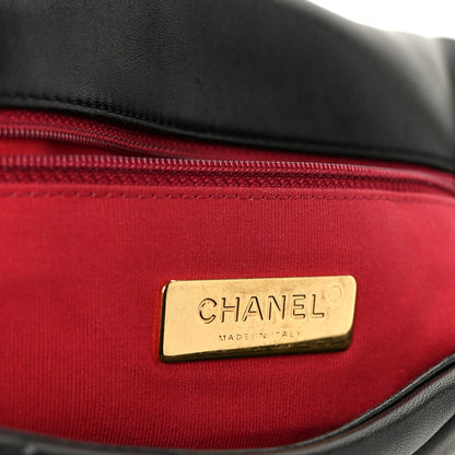 Chanel Lambskin Quilted Maxi Chanel 19 Flap Black 6 of 10