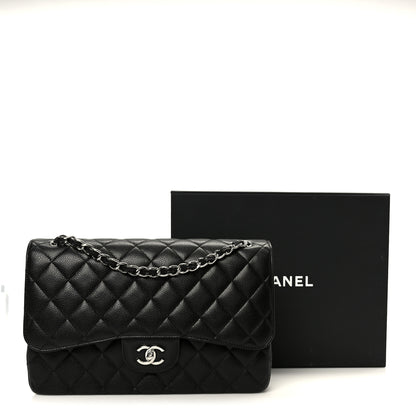 Chanel Caviar Quilted Jumbo Double Flap Black 12 of 12