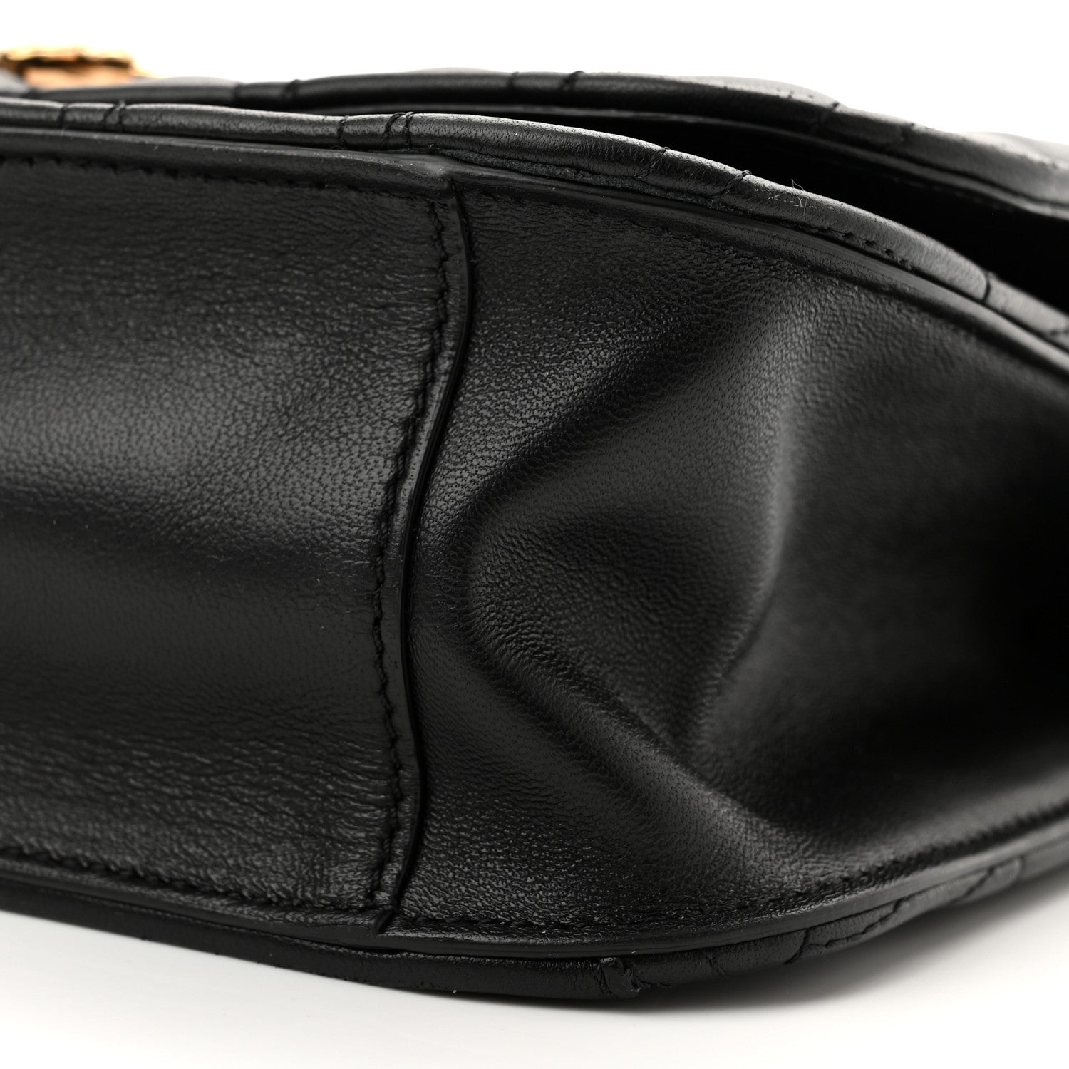 Versace Nappa Quilted Virtus Top Handle Shoulder Bag Black 9 of 10