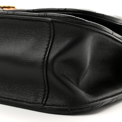 Versace Nappa Quilted Virtus Top Handle Shoulder Bag Black 9 of 10