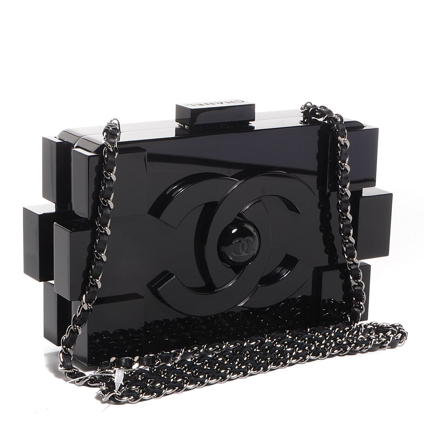 Plexiglass Barcode Boy Brick Lego Clutch Black