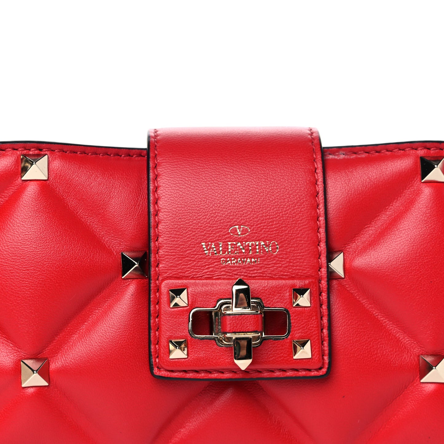 Nappa Candystud Wallet on Chain Rouge Pur