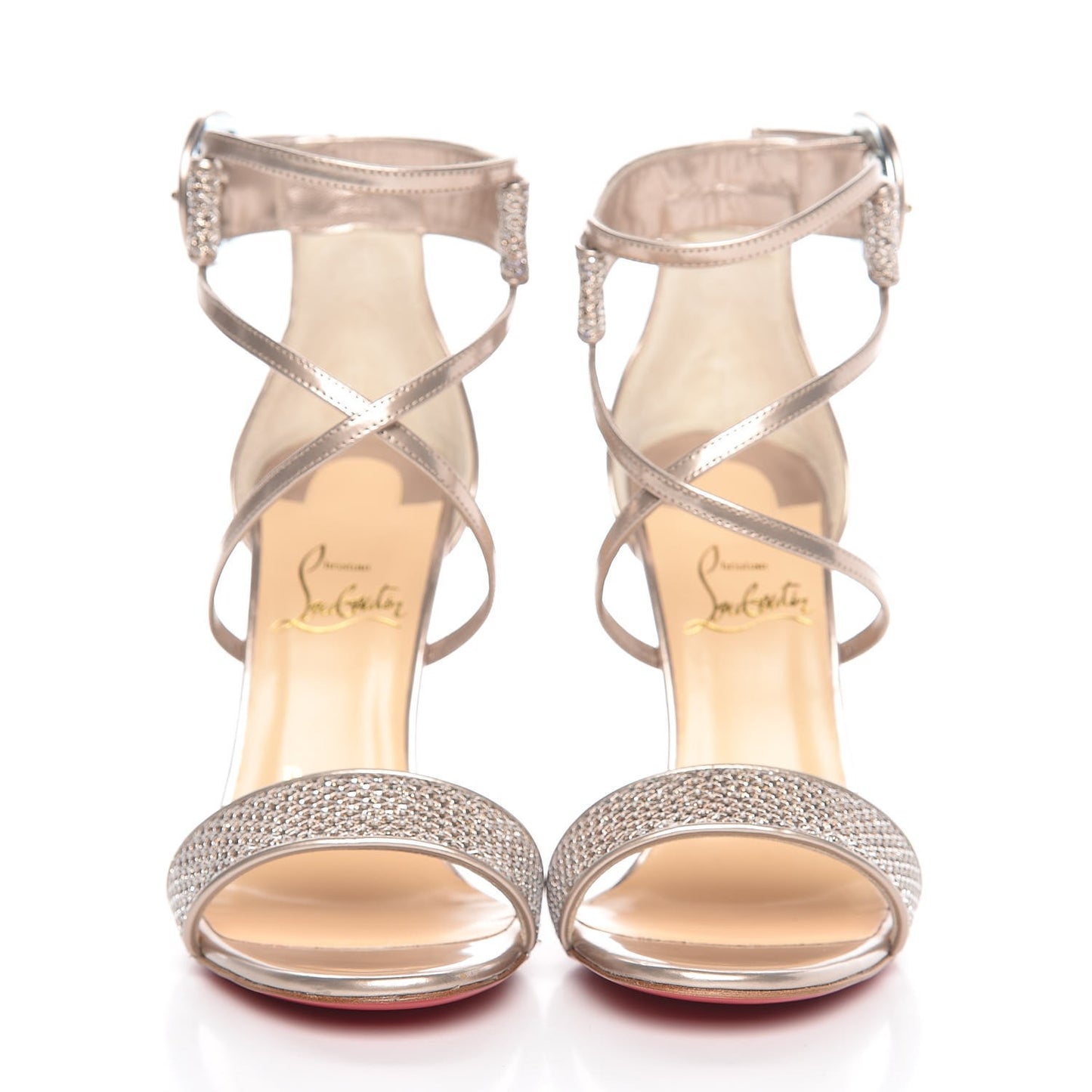 Glitter Mesh Choca 100 Sandals 36 Colombe