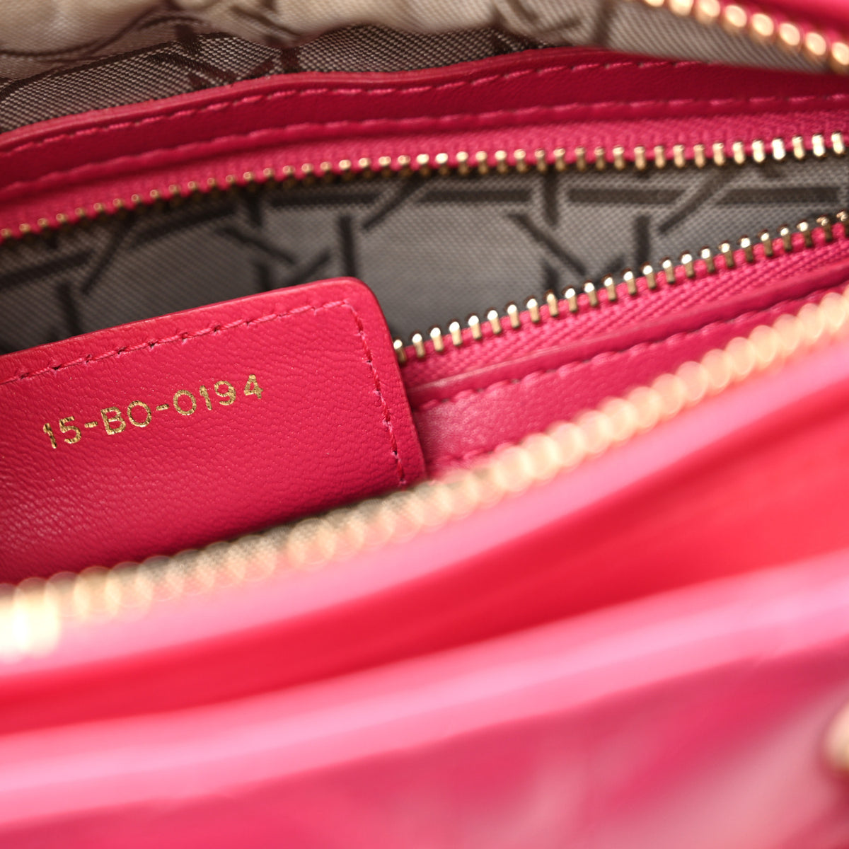 Christian Dior Lambskin Cannage Medium Lady Dior Fuchsia 7 of 13