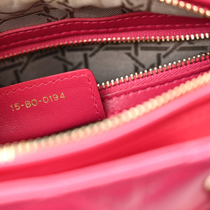 Christian Dior Lambskin Cannage Medium Lady Dior Fuchsia 7 of 13