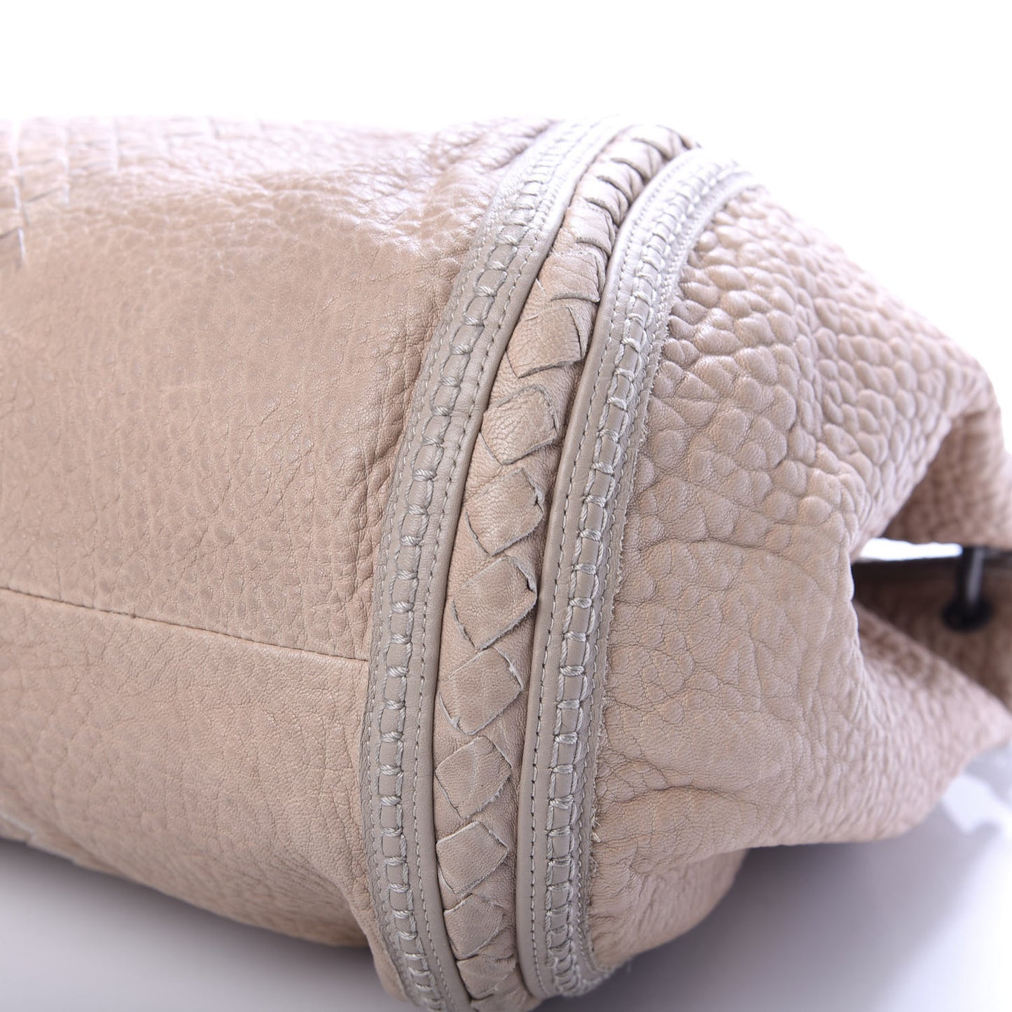 Lambskin Intrecciato Punto Mocassino Hobo Cloth