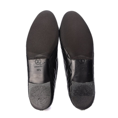 Chanel Aged Calfskin Quilted Cap Toe Ballerina Flats 39.5 Black 6 of 15