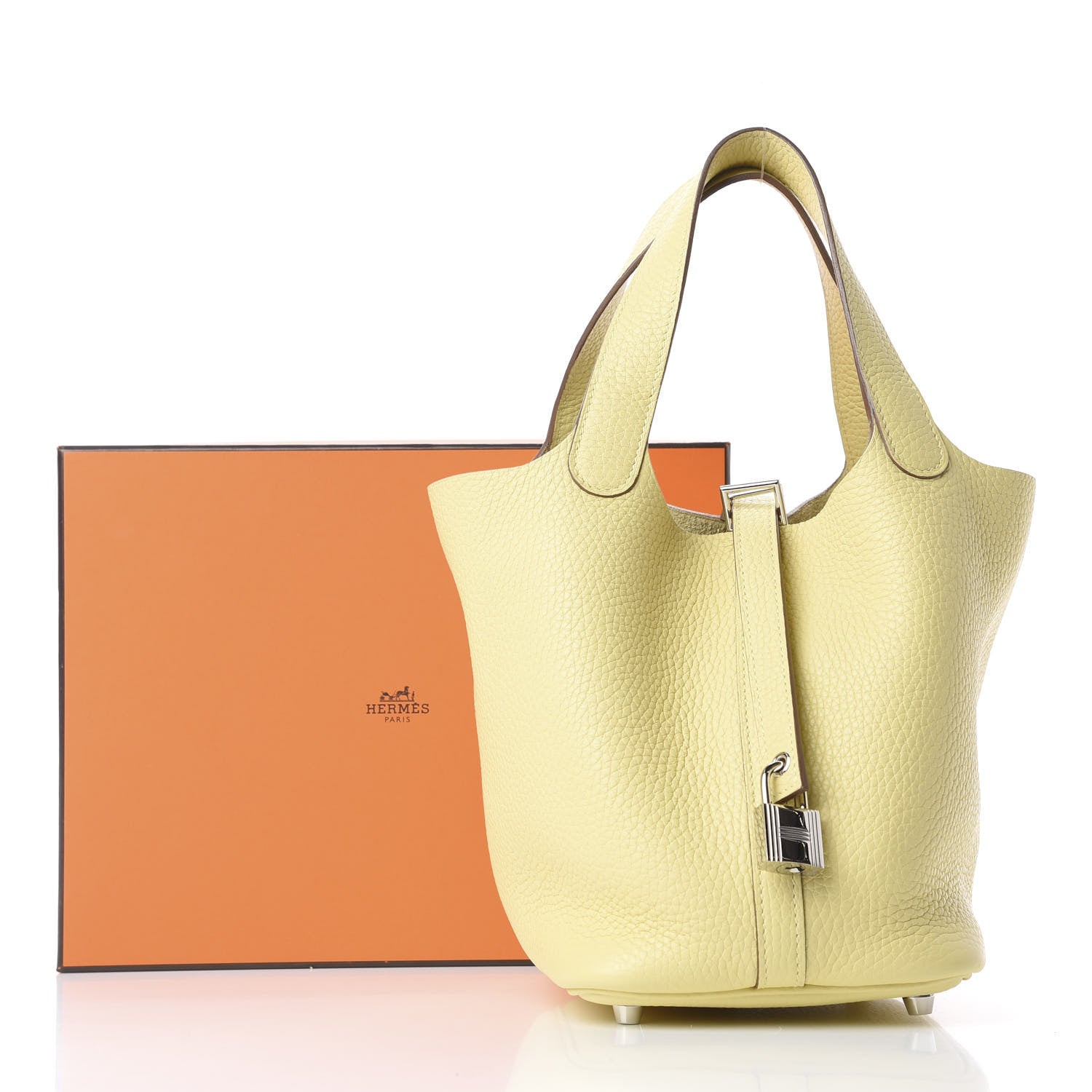 Hermes Taurillon Clemence Picotin Lock 18 PM Jaune Poussin 10 of 10