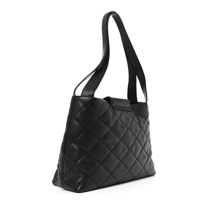 Chanel Caviar Diamond Flap Shoulder Bag Black 3 of 10