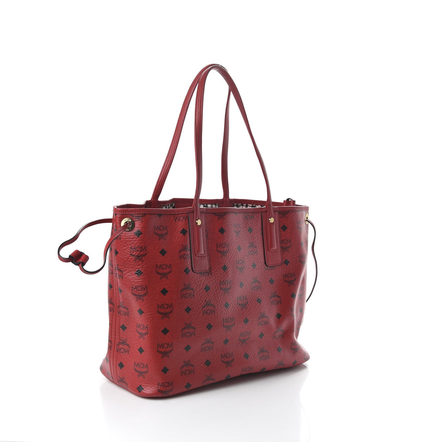 Visetos Medium Liz Reversible Shopper Tote Ruby Red