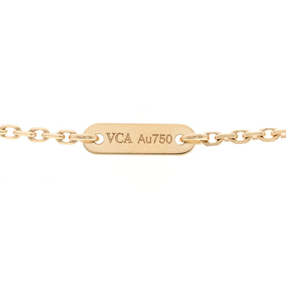 Van Cleef & Arpels 18K Yellow Gold Mother of Pearl Sweet Alhambra Butterfly Pendant Necklace 5 of 6