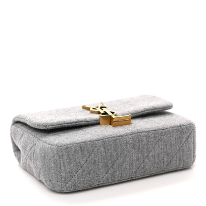 Saint Laurent Jersey Wool Patchwork Monogram Mini Jamie Baguette Grigio 4 of 8