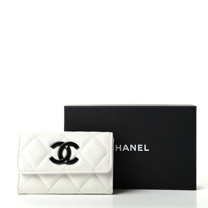 Chanel Caviar Quilted My Everything Flap Card Holder White 9 of 9