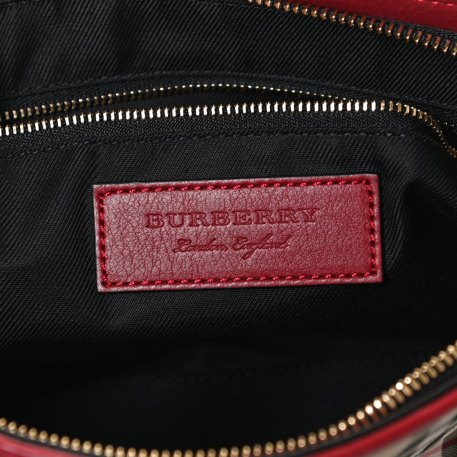 Burberry Haymarket Check Small Chichester Crossbody Clutch Red 5 of 10