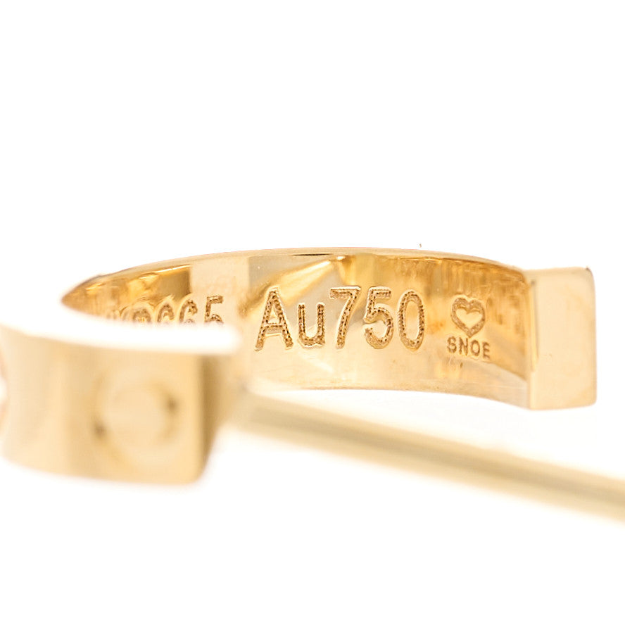 18K Yellow Gold Small LOVE Hoop Earrings