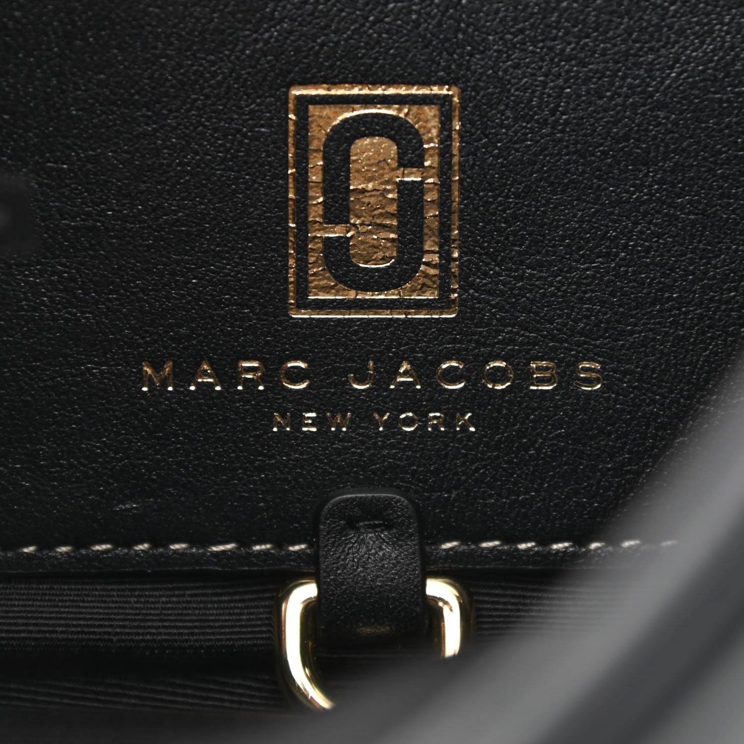 Marc Jacobs Calfskin Mini Squeeze Crossbody Bag Black 1208055