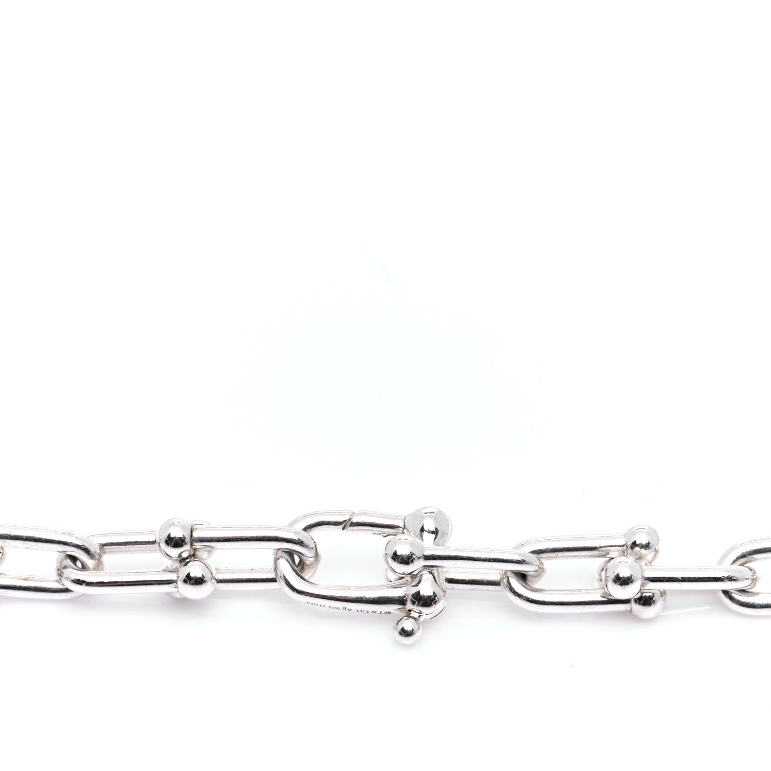 Tiffany Sterling Silver HardWear Graduated Link Necklace 4 of 7