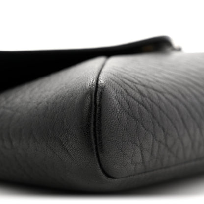 Saint Laurent Supple Lambskin Small Cassandre Chain Pouch Black 9 of 10