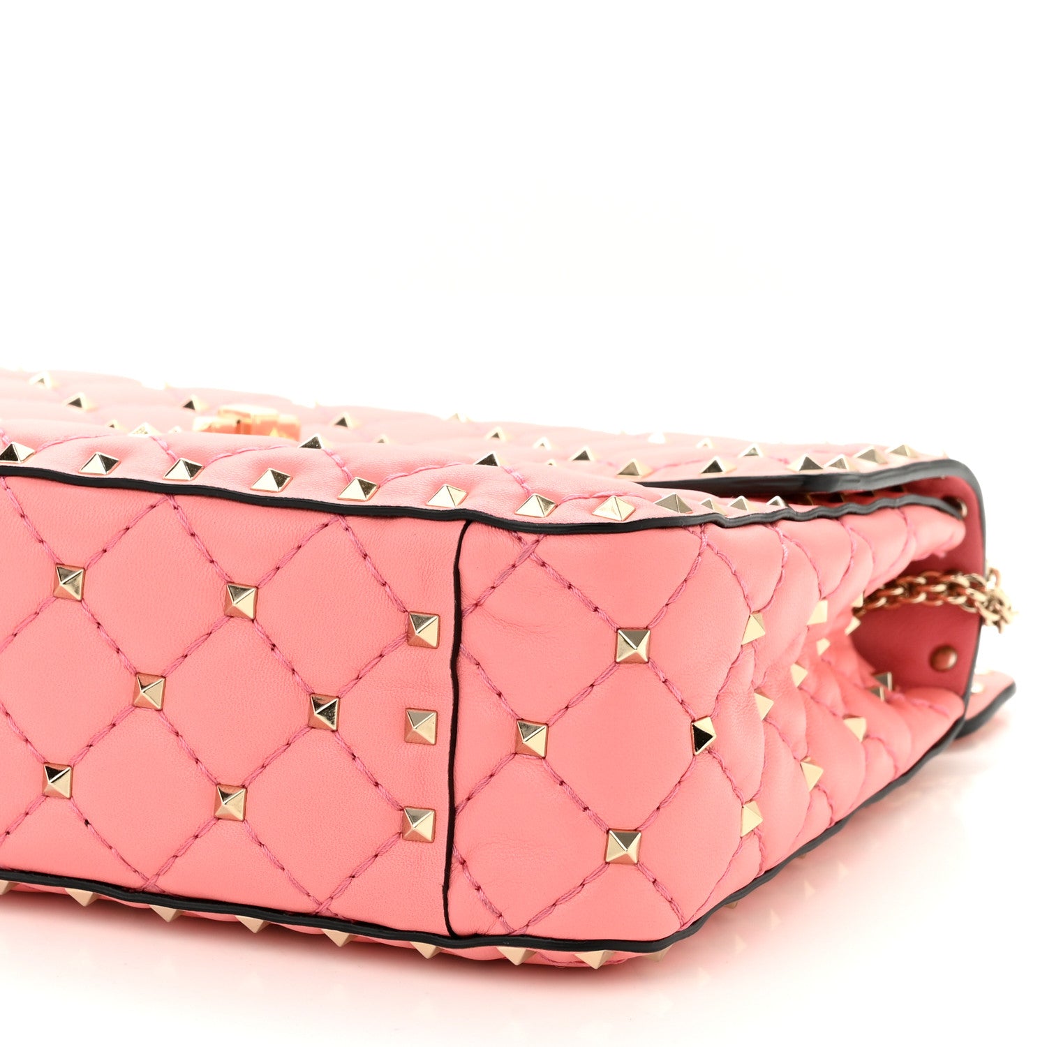 Valentino Garavani Nappa Medium Rockstud Spike Shoulder Bag Paradise Rose 9 of 9