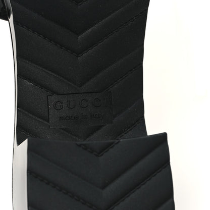Gucci Rubber Gucci Logo Womens Platform 20/60mm Slide Sandals 38 Black 7 of 10