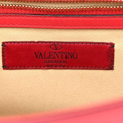 Valentino Garavani Vitello Medium Glam Lock Rockstud Flap Red 6 of 15