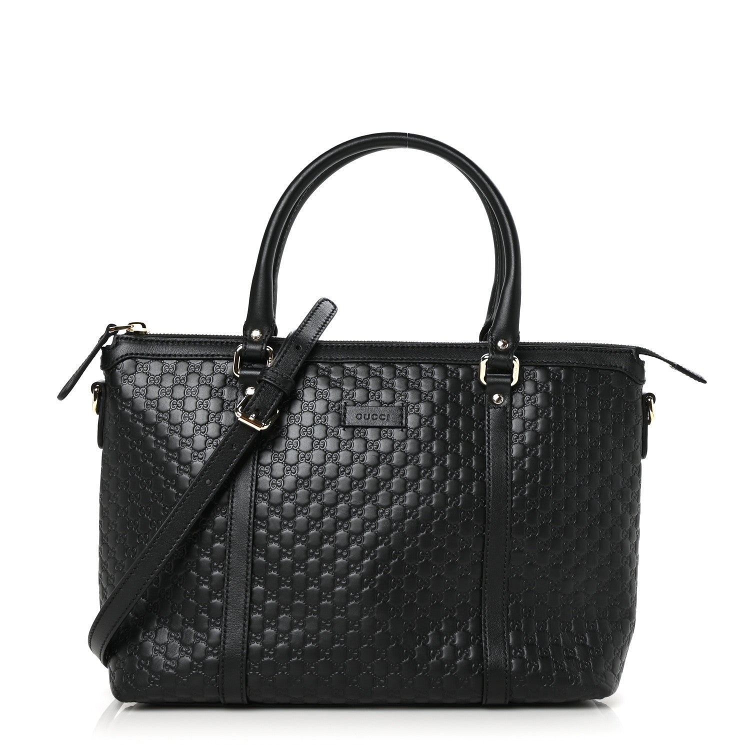 Gucci Soft Microguccissima Small Zippered Satchel Black 1 of 10