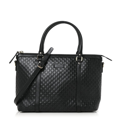 Gucci Soft Microguccissima Small Zippered Satchel Black 1 of 10
