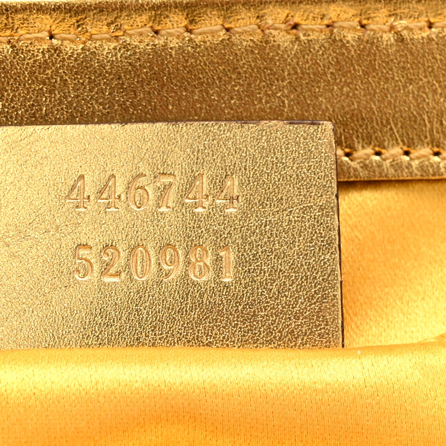 Sequin Matelasse Diagonal Mini GG Marmont Shoulder Bag Gold
