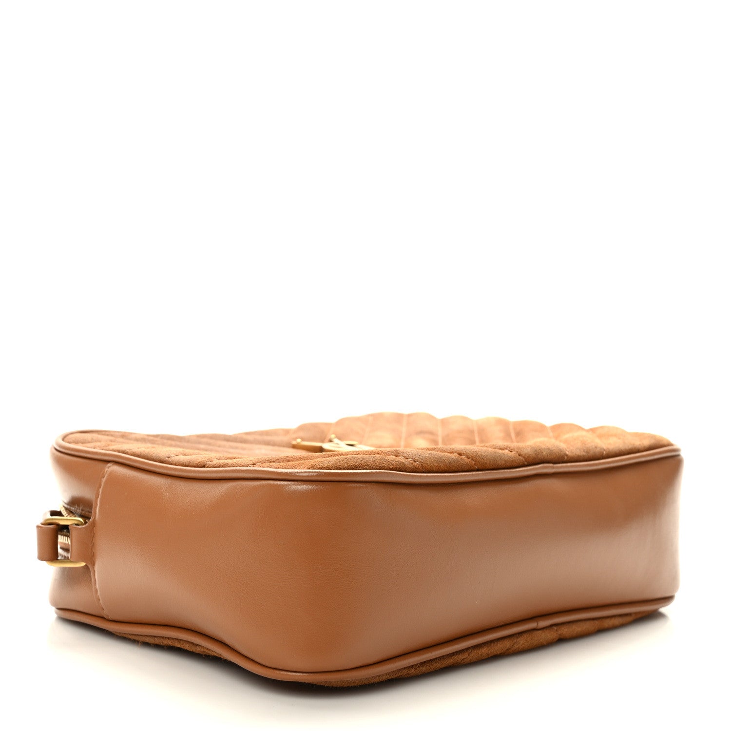 Saint Laurent Suede Matelasse Monogram Lou Camera Bag Cinnamon 4 of 12