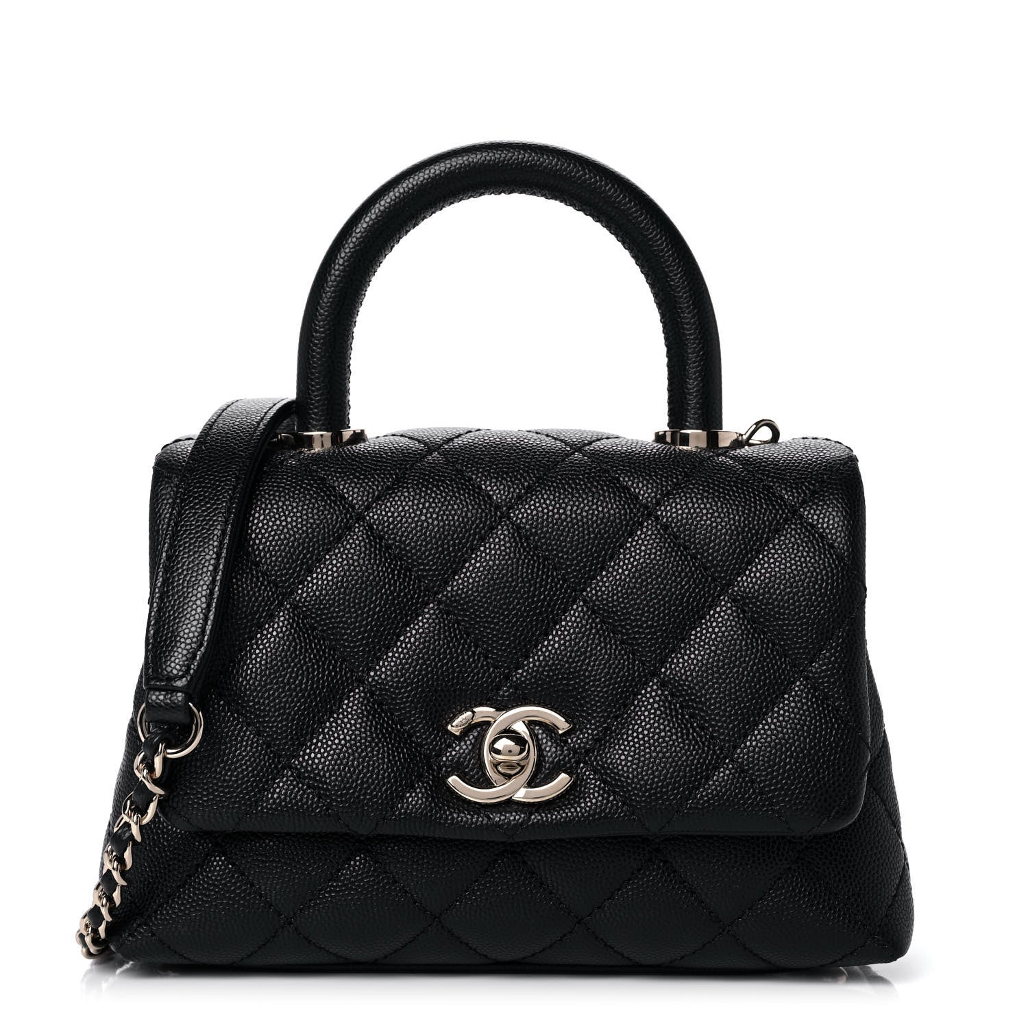 Chanel Caviar Quilted Extra Mini Coco Handle Flap Black 1 of 12