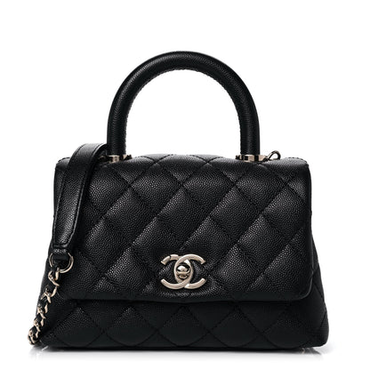 Chanel Caviar Quilted Extra Mini Coco Handle Flap Black 1 of 12