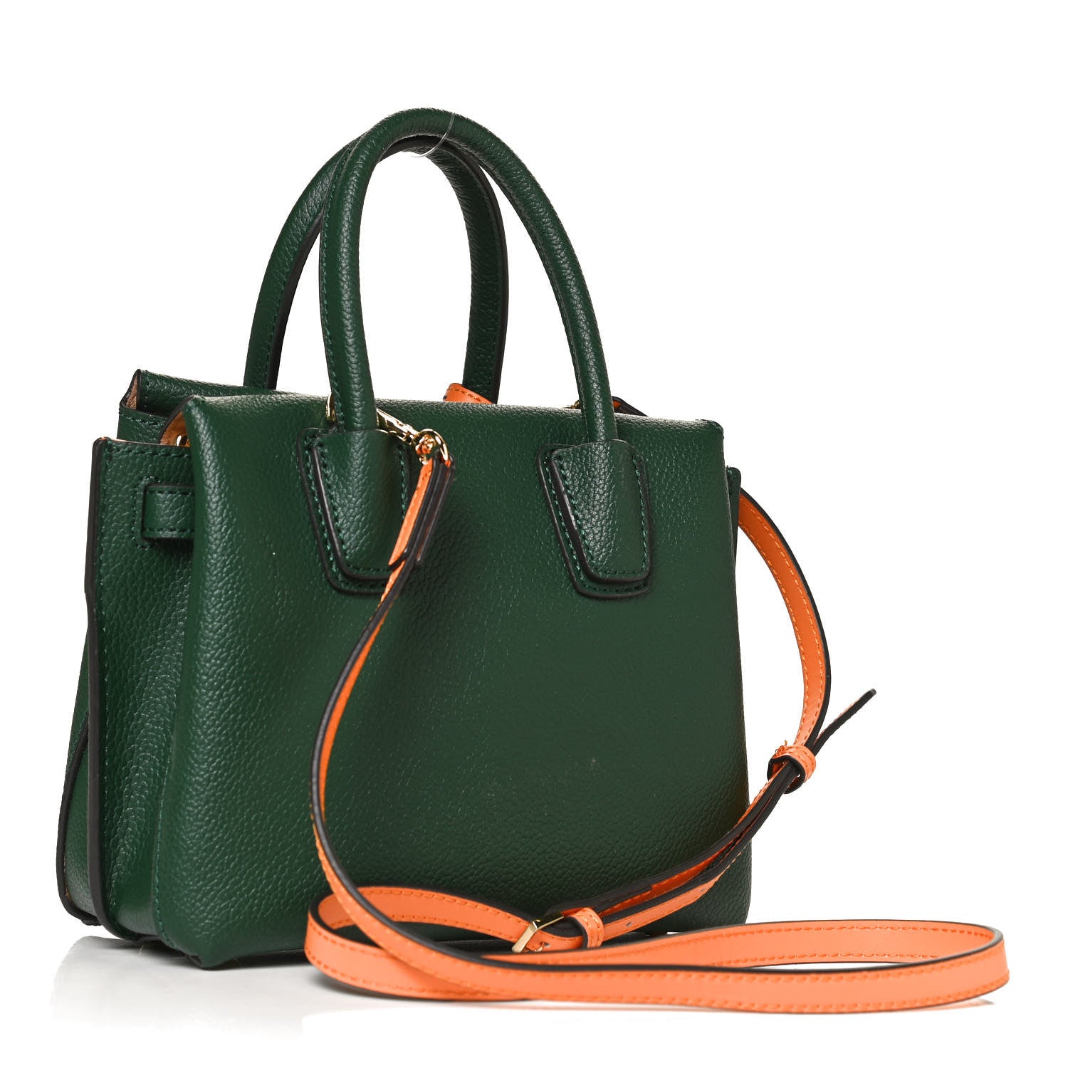 MCM Grained Calfskin Mini Milla Tote Green 3 of 10