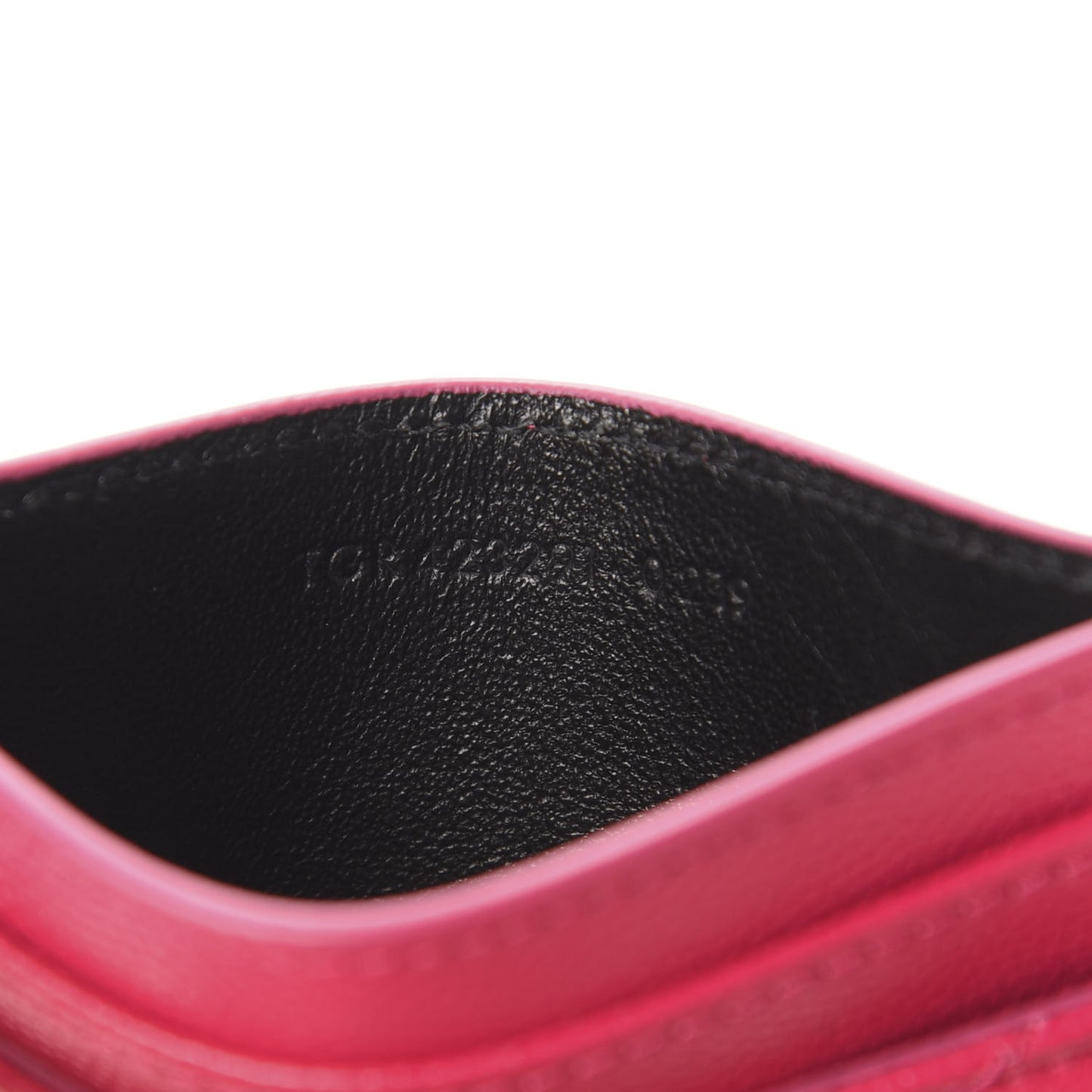 Grain De Poudre Matelasse Chevron Monogram Credit Card Case Bubblegum