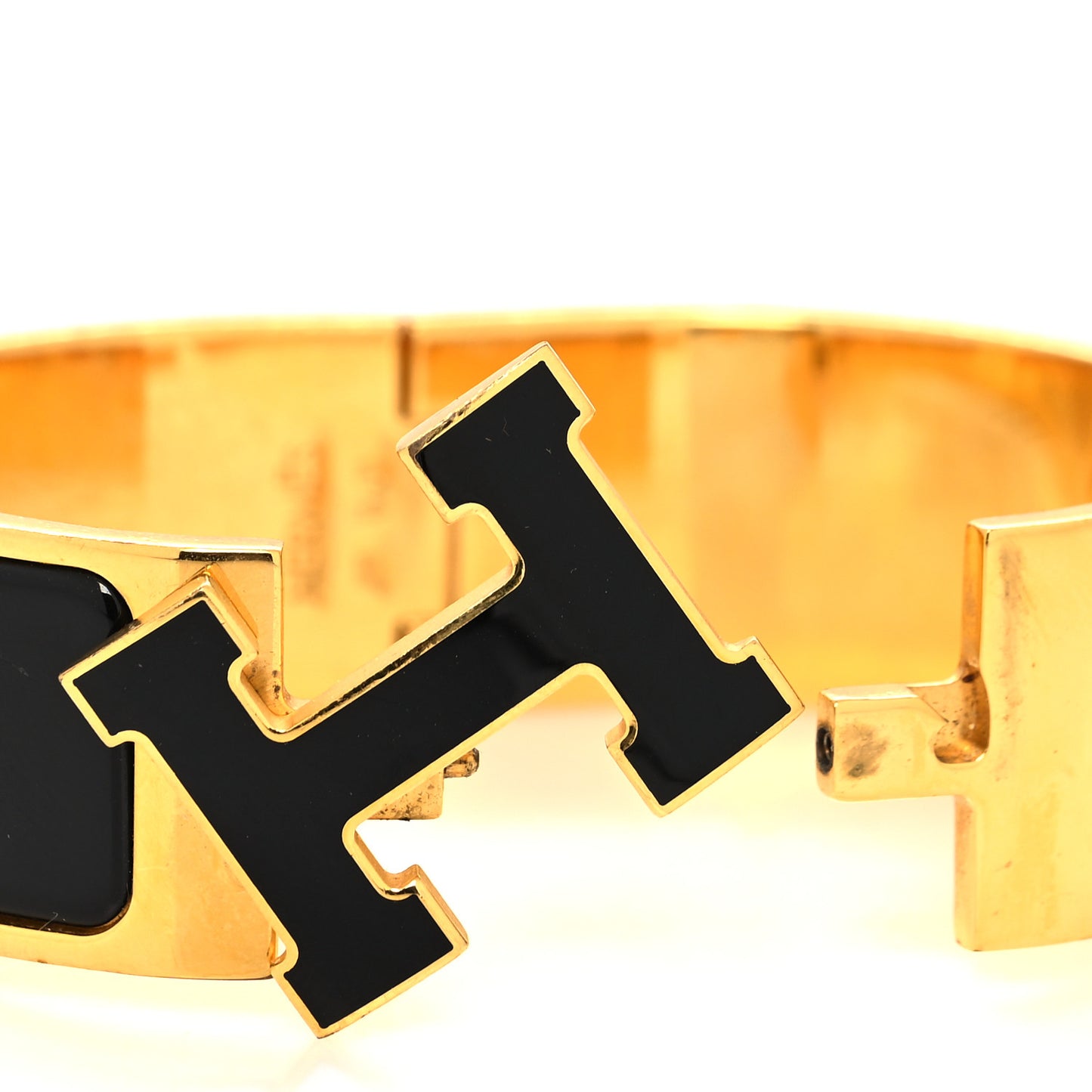 Enamel Wide Clic Clac H Bracelet PM Black