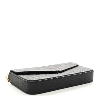Louis Vuitton Empreinte Pochette Felicie Chain Wallet Black 5 of 10