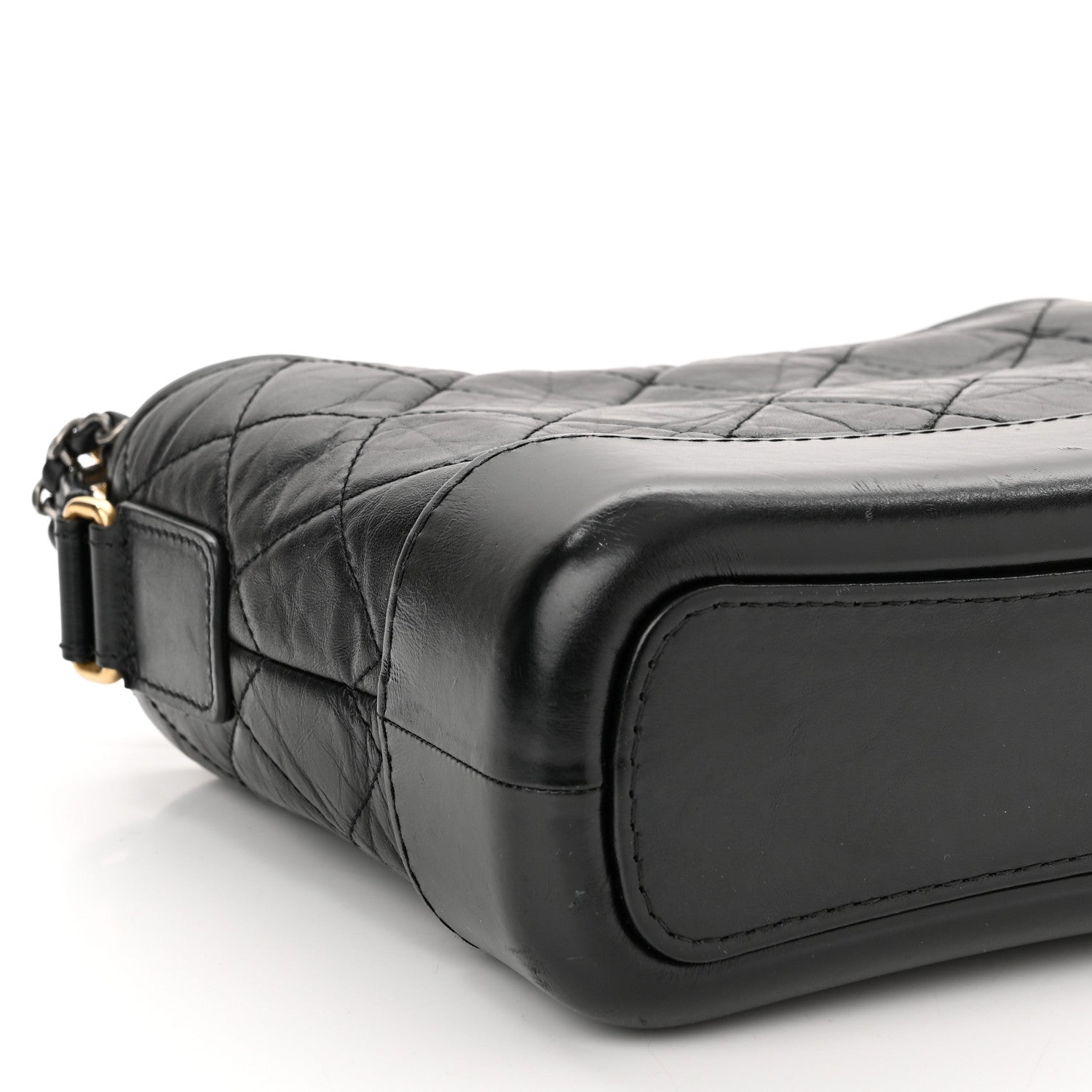 Chanel Aged Calfskin Quilted Small Gabrielle Hobo Black 9 of 11