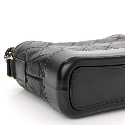 Chanel Aged Calfskin Quilted Small Gabrielle Hobo Black 9 of 11