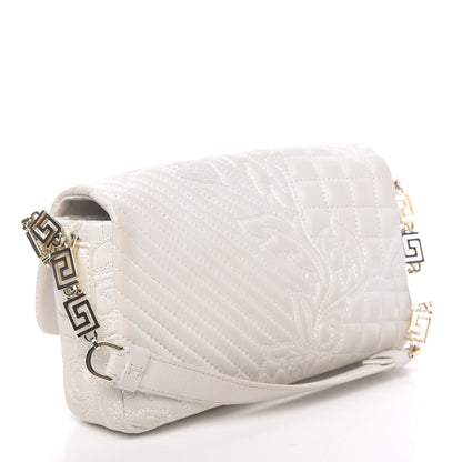 Versace Nappa Barocco Quilted Vanitas Medea Shoulder Bag White 3 of 11