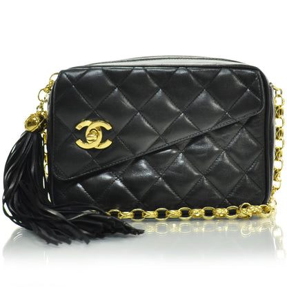 Chanel Quilted Lambskin Small Tassel Camera Case Black 1 of 11