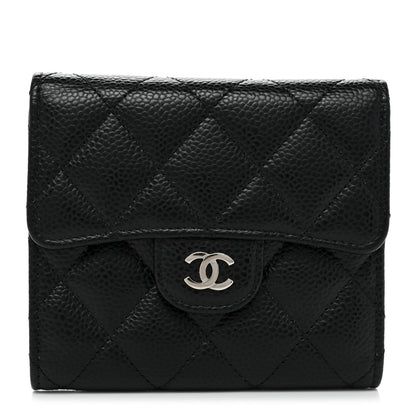 Chanel Caviar Quilted Compact Flap Wallet Black 1 of 13